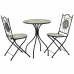 Table set with 2 chairs Alexandra House Living Black 60 x 75 x 60 cm