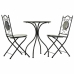 Table set with 2 chairs Alexandra House Living Black 60 x 75 x 60 cm