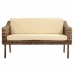 Tafelset met 2 fauteuils Alexandra House Living Bruin Natuurlijk 4 Onderdelen