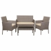 Tafelset met 2 fauteuils Alexandra House Living Grijs 4 Onderdelen