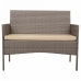 Tafelset met 2 fauteuils Alexandra House Living Grijs 4 Onderdelen