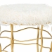 Stool Alexandra House Living Gold Metal Sponge MDF Wood Fabric 36 x 46 x 36 cm