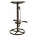 Stool Alexandra House Living Brown Black Metal MDF Wood 40 x 73 x 40 cm Pedals