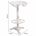 Tabouret Alexandra House Living Blanc Fer 34 x 80 x 44 cm