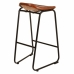 Tabouret Alexandra House Living Marron Noir Cuir Fer 46 x 80 x 46 cm