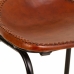 Stool Alexandra House Living Brown Black Leather Iron 46 x 80 x 46 cm