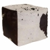 Pouf Alexandra House Living Blanc Noir Cuir 40 x 40 x 40 cm