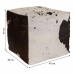 Pouf Alexandra House Living Blanc Noir Cuir 40 x 40 x 40 cm