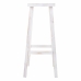 Stool Alexandra House Living White Pinewood 25 x 70 x 35 cm