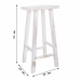 Stool Alexandra House Living White Pinewood 25 x 70 x 35 cm