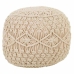 Pouf Alexandra House Living Crème Bambou Éponge Bois MDF 50 x 30 x 50 cm