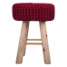 Stool Alexandra House Living Burgundy Bamboo Sponge MDF Wood 32 x 44 x 32 cm