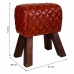 Tabouret Alexandra House Living Marron Cuir Bois de manguier 51 x 30 x 41 cm