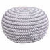 Pouf Alexandra House Living Blanc Gris polystyrène 45 x 30 x 45 cm