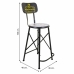 Tabouret Alexandra House Living Noir Fer 40 x 100 x 46 cm