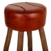 Hocker Alexandra House Living Braun Leder Mango-Holz 78 x 41 x 41 cm