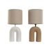 Lampada da tavolo Home ESPRIT Bianco Terracotta 220 W 60 V 24 x 24 x 50 cm (2 Unità)