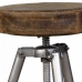 Stool Alexandra House Living Brown Leather Metal Iron 39 x 55 x 39 cm