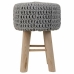 Tabouret Alexandra House Living Gris Bambou Pin Éponge Bois MDF 32 x 44 x 32 cm