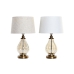 Bordlampe Home ESPRIT Hvid Beige 28 x 28 x 46 cm (2 enheder)