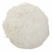 Tabouret Alexandra House Living Blanc Tissu Peluche Bambou Pin Éponge Bois MDF 32 x 44 x 32 cm