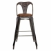 Stool Alexandra House Living Brown Black Leather Iron 53 x 105 x 49 cm