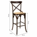 Stool Alexandra House Living Brown Rattan Birch 53 x 116 x 45 cm