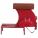 Banqueta Alexandra House Living Vermelho PVC Couro Ferro 50 x 75 x 95 cm Mota