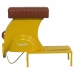 Stool Alexandra House Living Yellow PVC Leather Iron 50 x 75 x 95 cm Motorbike