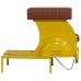 Tabouret Alexandra House Living Jaune PVC Cuir Fer 50 x 75 x 95 cm Moto