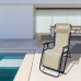 Marbueno Tumbona Plegable Acero Con Cojin Jardin y Piscina 90X66X108 cm Gravedad Cero Beige 10005