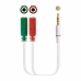 Kabel Audio Jack (3,5 mm) Splitter NANOCABLE 10.24.1201 Zwart 20 cm