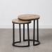 Table d'appoint 40,5 x 40,5 x 51 cm Naturel Noir