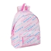 Mochila Escolar Barbie Logomania Rosa Claro 33 x 42 x 15 cm