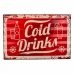 Placa de Parede Alexandra House Living Cold Drink Ferro 59 x 1 x 40 cm