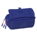 Trousse Fourre-Tout Triple F.C. Barcelona 24/25 Bordeaux Blue marine 21,5 x 10 x 8 cm