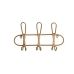 Wall mounted coat hanger Romimex Natural wicker 40 x 21 x 8 cm