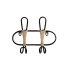 Wall mounted coat hanger Romimex Musta korihuonekalut 27 x 21 x 8 cm