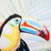 Bild Alexandra House Living Toucan Canvas-Stoff Tannenholz 120 x 3 x 90 cm