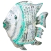 Decorative Figure Alexandra House Living White Green Mango wood Fish 15 x 65 x 80 cm