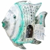 Decorative Figure Alexandra House Living White Green Mango wood Fish 15 x 65 x 80 cm