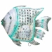 Decorative Figure Alexandra House Living White Green Mango wood Fish 15 x 65 x 80 cm