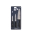 Knife Set Quttin Nero Black Silver 3 Pieces (12 Units)