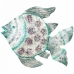 Figurine Décorative Alexandra House Living Blanc Vert Bois de manguier Poisson 9 x 100 x 120 cm