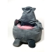 Pouffe GO GIFT Grey Oxford Cat 130 x 90 cm