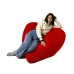 Pouf GO GIFT Rouge Oxford 140 x 100 cm