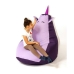 Pouf GO GIFT Violet Pourpre Oxford 105 x 80 cm