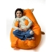 Puff GO GIFT Orange Oxford Katt 130 x 90 cm