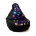 Pouffe GO GIFT Black 105 x 80 cm Pear