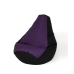 Puff GO GIFT Preto Violeta 130 x 90 cm Peru